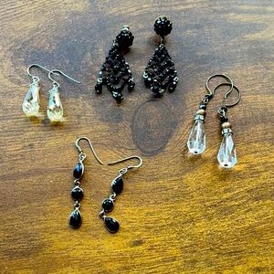 4 Pair Vintage Estate Pierced Earrings